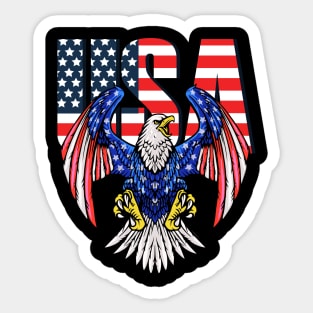 Usa Flag Bird, american, eagle, power, america eagle logo Sticker